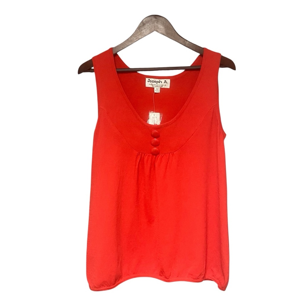 Vintage Joseph A Red Knit Sleeveless Tank Top Women’s Size XL